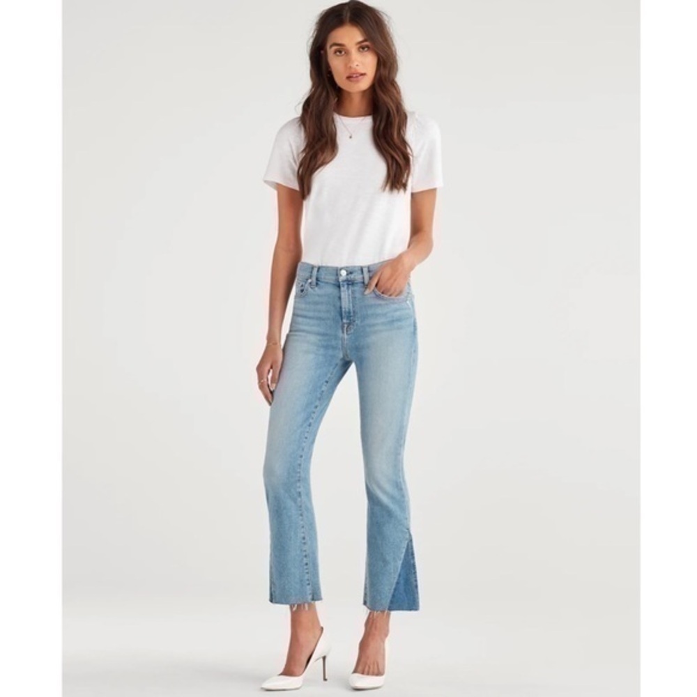 7 FOR ALL MANKIND High Waist Slim Kick Jeans